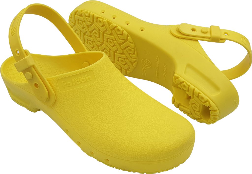 Cleanroom Clogs Yellow Strapped